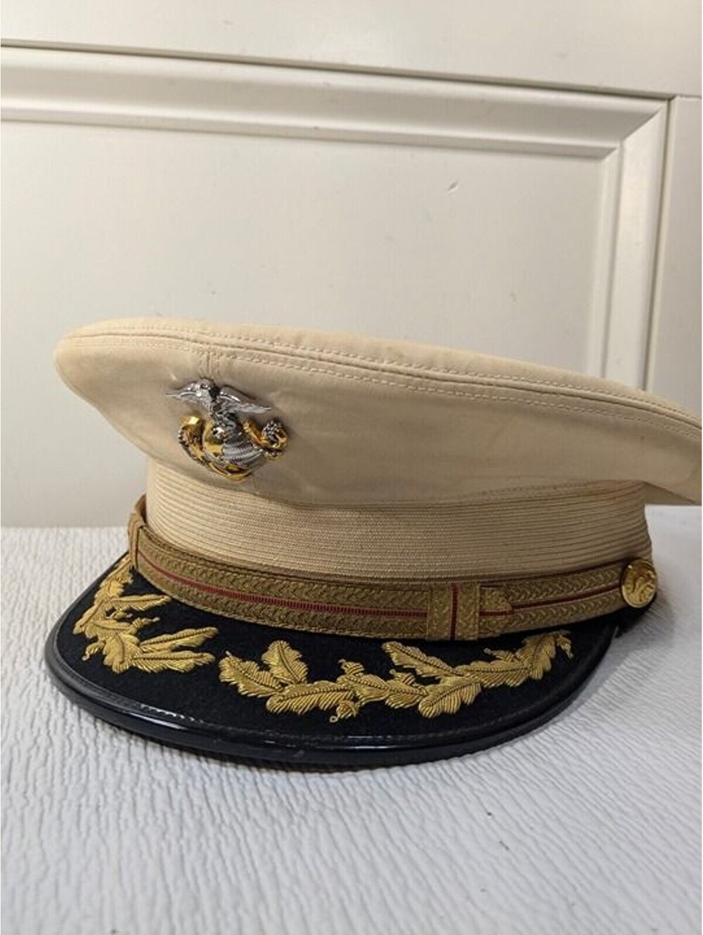United States Military Hat Marines Berkshire Caps Major Dress White field visor